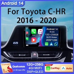 Android 14 For Toyota C-HR CHR 2016 2017 2018 2019 2020 RHD Multimedia Navigation Player GPS No 2din Auto DSP BT Car Radio Video