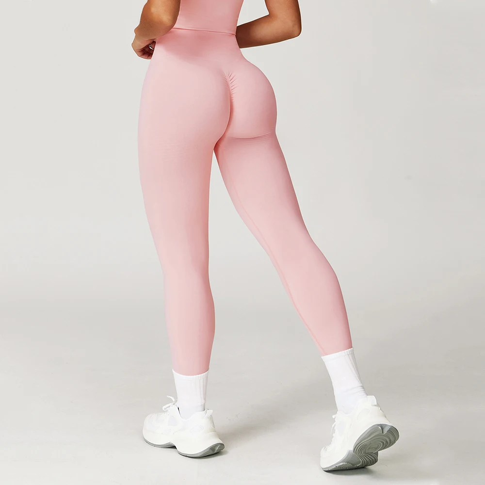 

Women Seamless Hip Lifting Women Impact Sports Leggings High Waist Fitness Yoga Pants Push Up Ribbed Yoga Leggings Gym Clothing