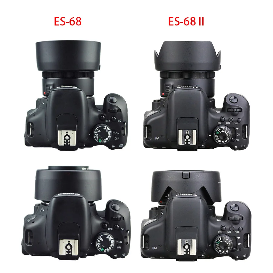 Capa de lente de câmera es68, capa para canon eos 700d 800d 77d 80d 90d montagem ef 50mm f/1.8 stm 49mm, acessórios de lente de filtro