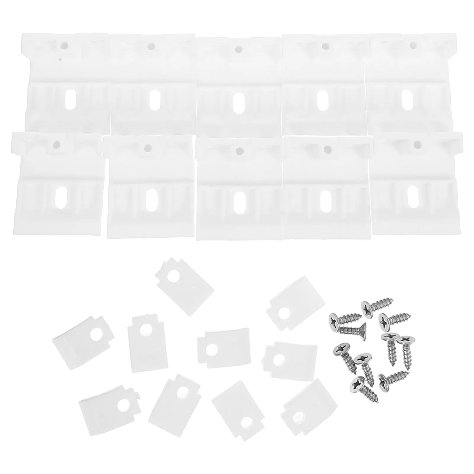 10Pcs Blind Mounting Brackets Clear Plastic Support Bracket Holder for Window Blinds Pleated Cellular Shades Load-Bearing Clip