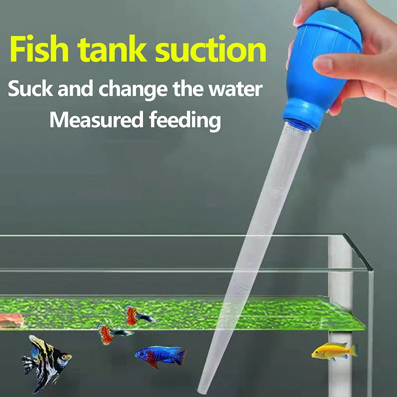 Manual Aquarium Cleaning Vacuum Fish Tank Water Changer Aquarium Cleaning Straw Dropper Waste Remover With Extension Tube