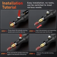 TUNGFULL Cordless Mini Rotary Tool Kit USB Rechargeable Grinder Pen Set For DIY Polishing Drilling Carving Craft Work 6