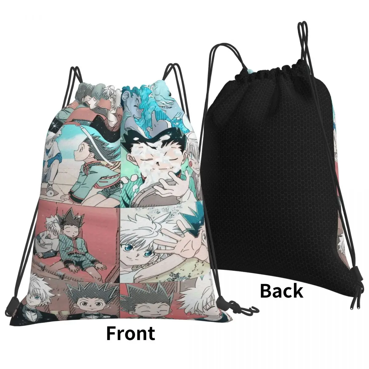 Gon And Killua HXH Hunter X Hunter Backpacks Multi-function Drawstring Bags Sundries Bag Book Bags for Man Woman Students