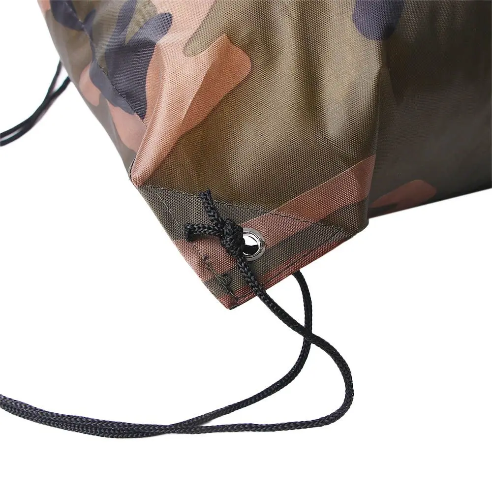 Unisex Small Travel Riding Gym Shoes Clothes Storage Oxford Bag Portable Sports Bag Camouflage Drawstring Bag Backpack