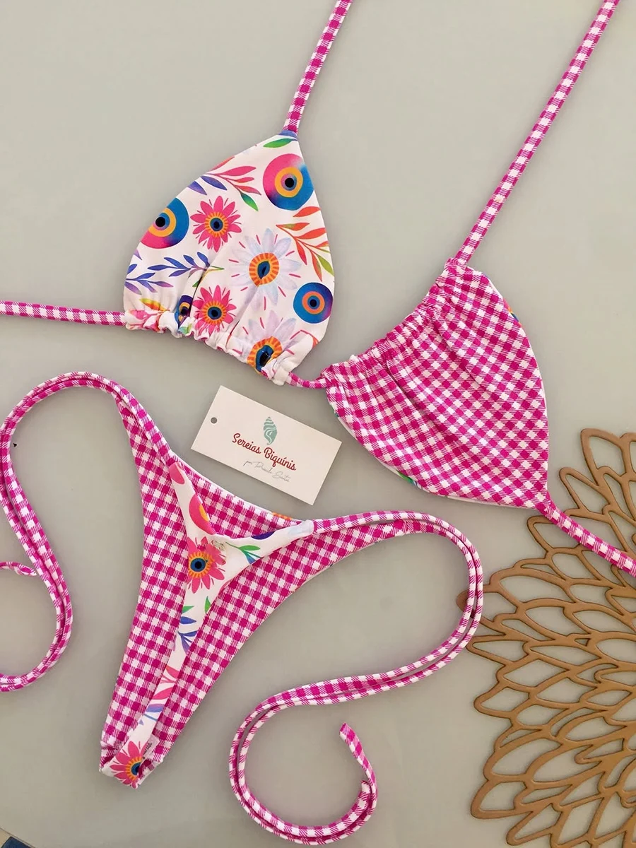 Micro Bikinis 2026 Push Up Women Swimsuits Sexy Swimwear String Bikini Set Trends Biquini Print Swimsuit Monokini Beachwear