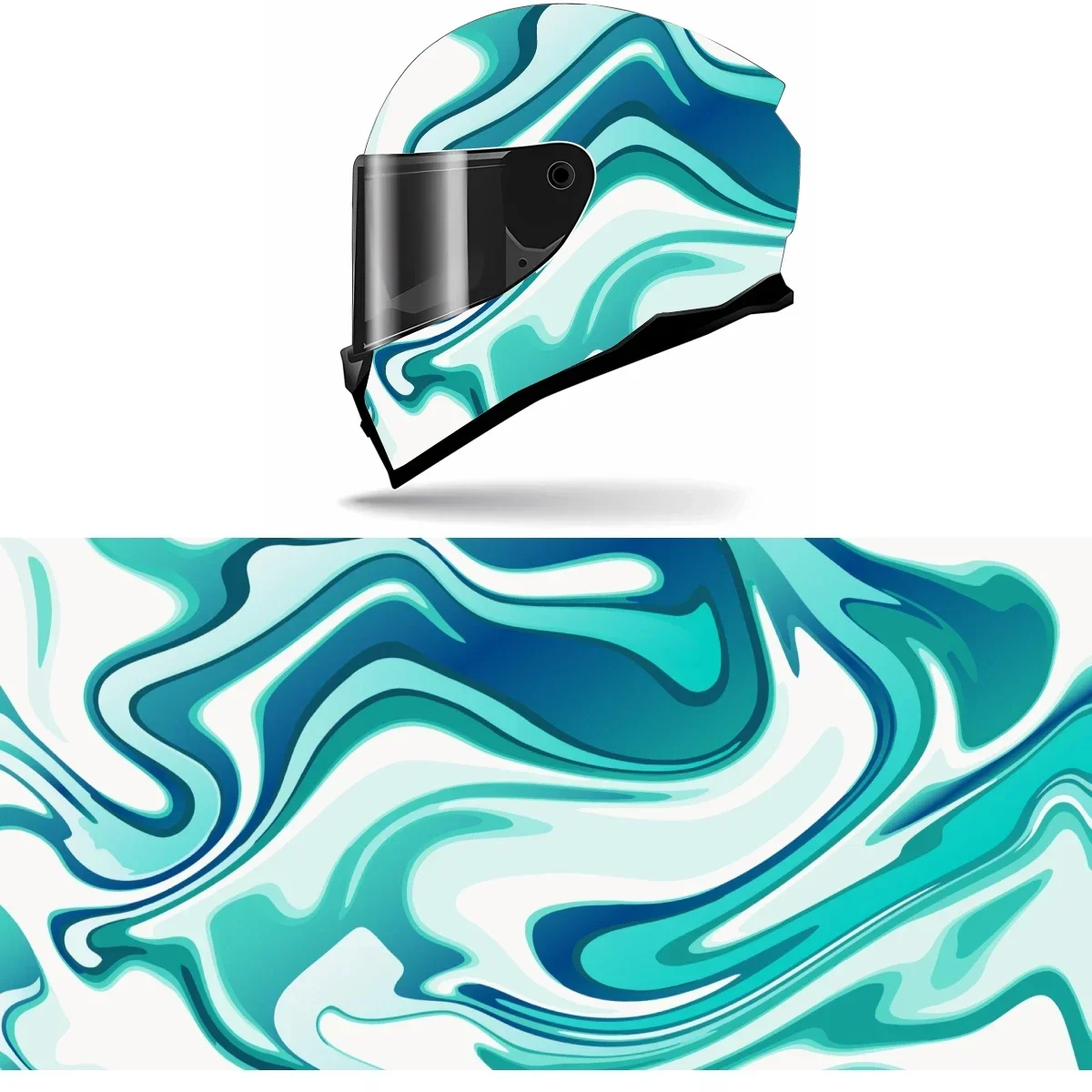 

Liquid Marble Abstract Full Helmet Wrap Sticker Motorcycle Helmet Racing Graphic Decal Vinyl Wrap Helmet Decor Sticker