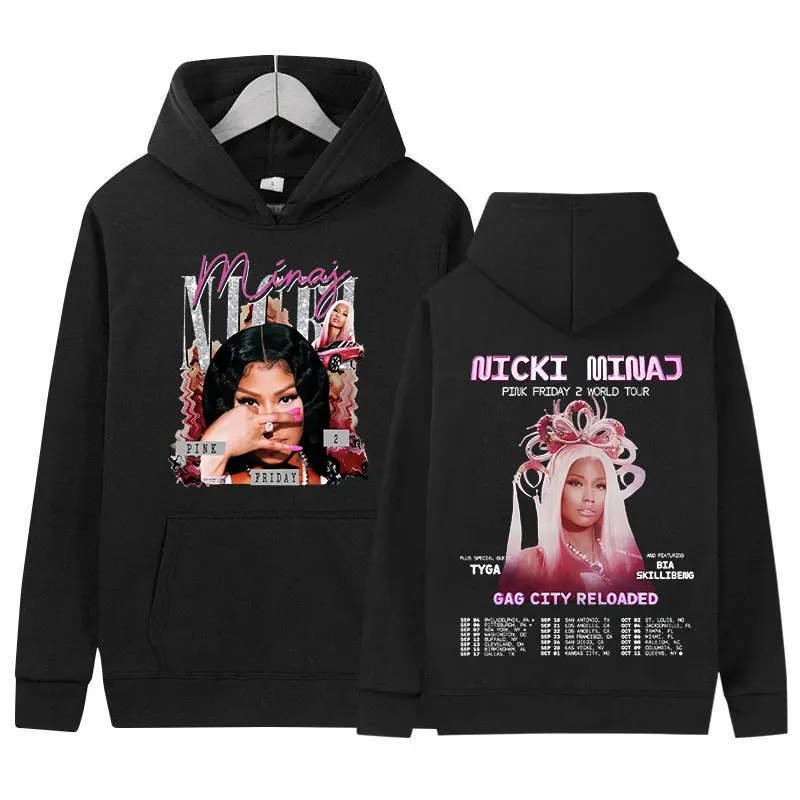 

Rapper Nicki Minaj Tour 2024 Album Hoodie Men Women Retro Fashion Pullover Sweatshirt Casual Harajuku Oversized Hoody Streetwear