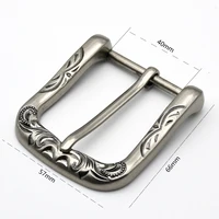1Piece Belt Buckle for Men 40mm Pin Buckle Embossed Waistband Head Leather Craft Belt Parts DIY Accessories Antique Bronze 4