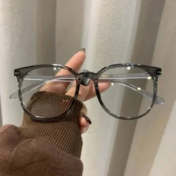Myopia Glasses Frame Women Universal Resin Myopia Glasses Unisex HD Anti Blue Light Flat Lenses 0-50-100-150-200-250-300-350-400