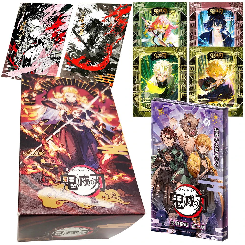 

Demon Slayer Anime Character Card Child's Collection Creative Paper Carving Card Brick Protagonist Kamado Tanjirou Creative Gift