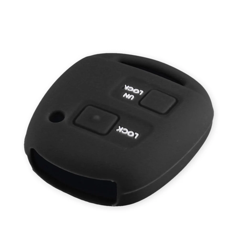 KEYYOU 2 Tasten Silikon Auto Schlüssel Fob Fall Abdeckung Haut Für TOYOTA CAMRY RAV4 Corolla PRADO YARIS Tarago Für LEXUS