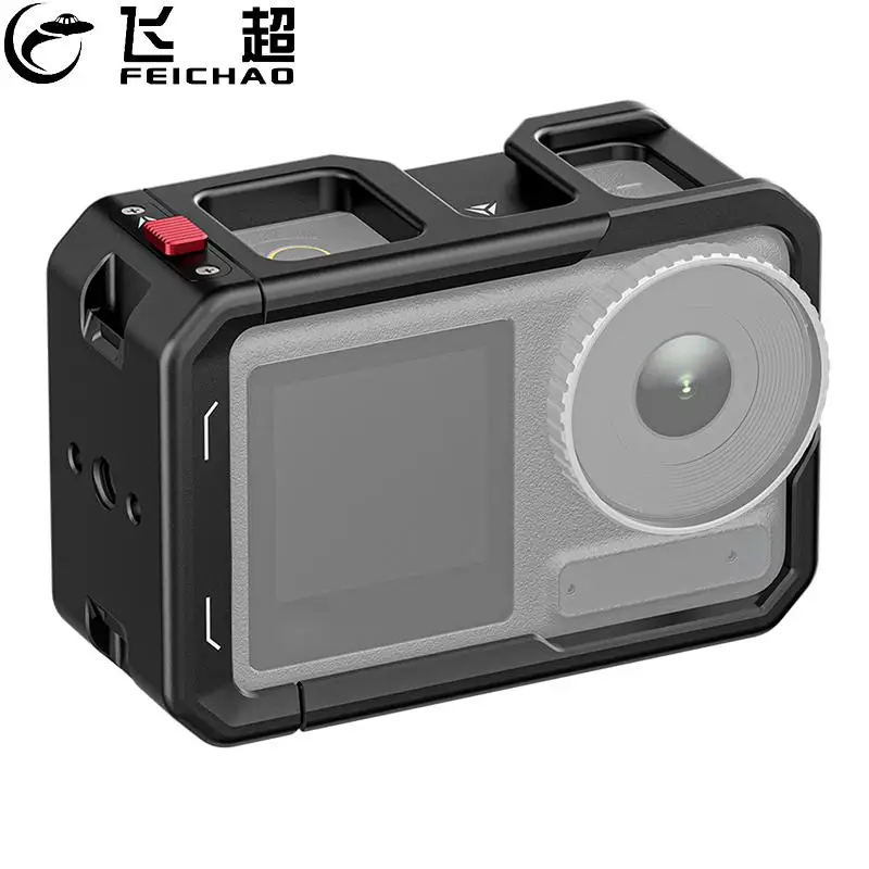 

Чехол с алюминиевой рамкой для DJI Osmo Action 5 Pro/4/3, быстросъемное крепление с металлической клеткой и креплением для холодного башмака, защитный чехол-рамка