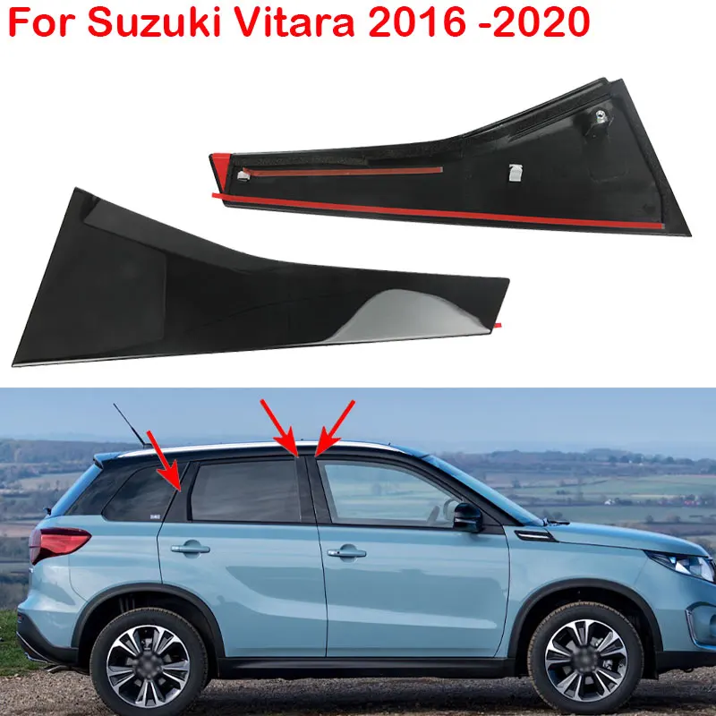 

For Suzuki Vitara Accessories 2016 2017 2018 2019 2020 Car Parts Front Door Rear Door Pillar Trim Decoration Outer Garnish Cover