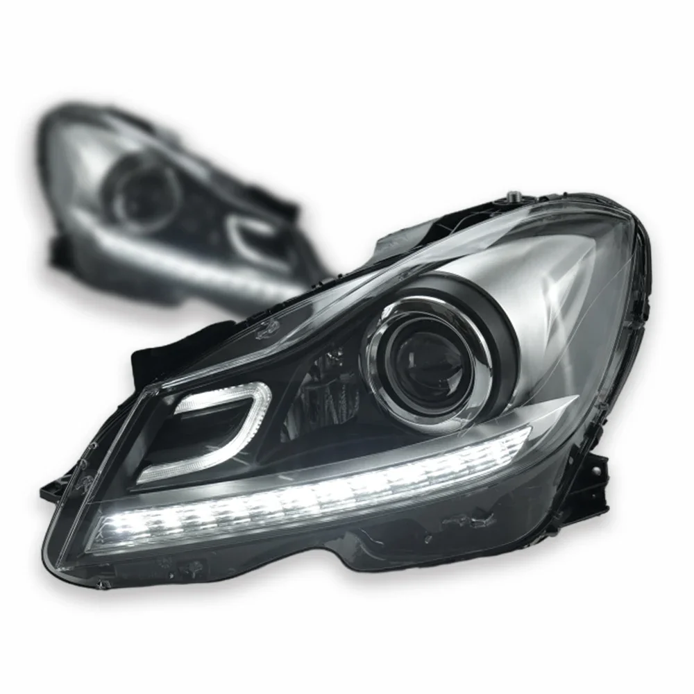 

Автомобильные фары для Benz C-Class W204 C200 C260 2011-2013, обновленные модифицированные фары, динамические указатели поворота, автомобильные аксессуары