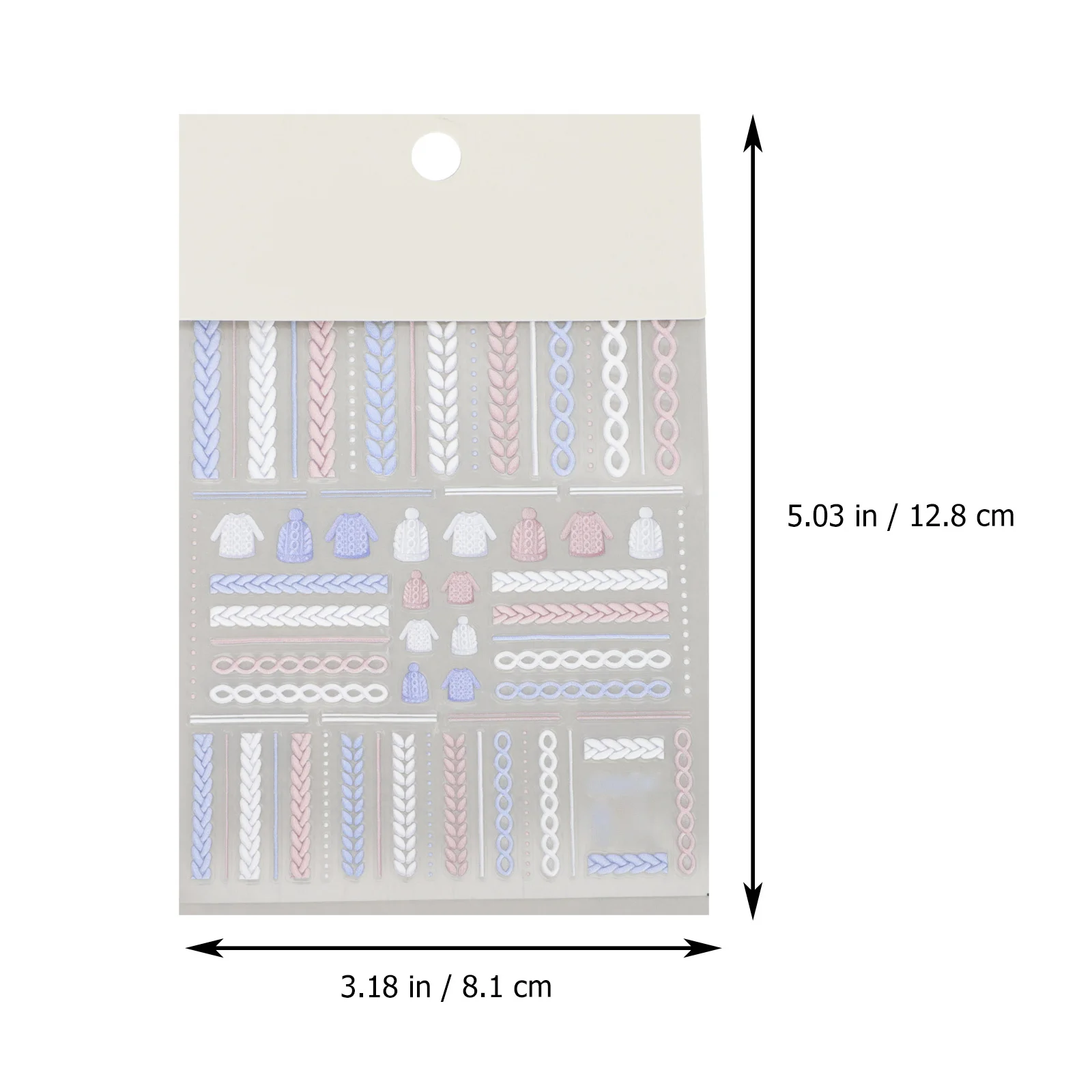 4Sets Nail Art Stickers Kerst Sneeuwvlok Trui Patroon Manicure Decoratie DIY Vingernagel Decals Kerst Stijl Nail Art Decoratie