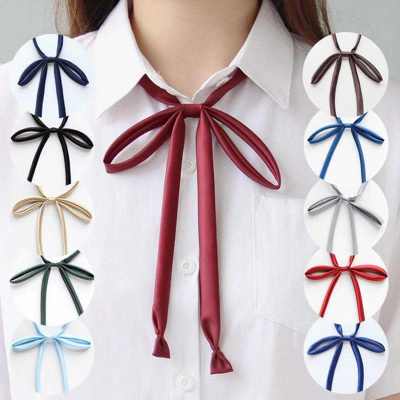 Fatos Bowknot clássicos para mulheres, camisas e acessórios para meninas, uniforme para escola, festa de casamento, laço para senhoras