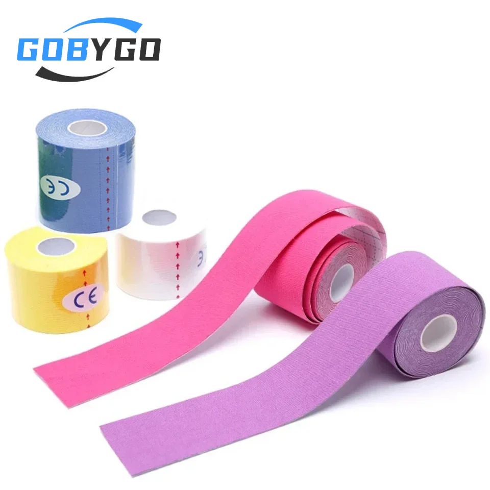 

Эластичный Бандаж GOBYGO для фитнеса, 5 м, водонепроницаемый, пластырь кинезиологическая лента