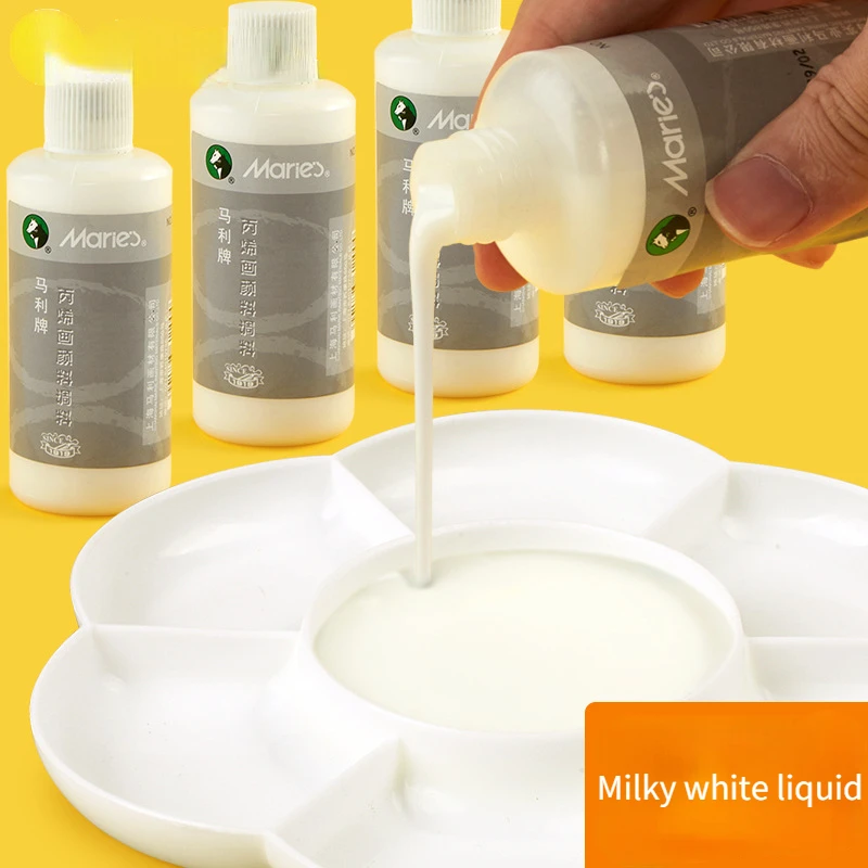 100/500ML akrylowy płynny rozcieńczalnik średni płyn do malowania pomoc przepływ jasny środek do szklenia rysunek artystyczny materiały eksploatacyjne — zdjęcie 3