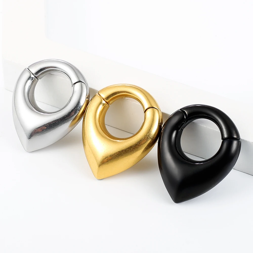 Twolobes 2PCS New Fashion Ear Weights Hangers 316 Stainless Steel Gauges Tunnels Stretcher Piercing Women Body Jewelry