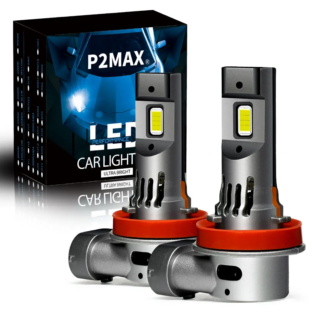 High Powerful 3570Chips LED H11 H8 H9 H16jp 9005 HB3 9006 HB4 6000K White 1:1 Halogen Bulb Size Plug Play for Car Fog Headlight