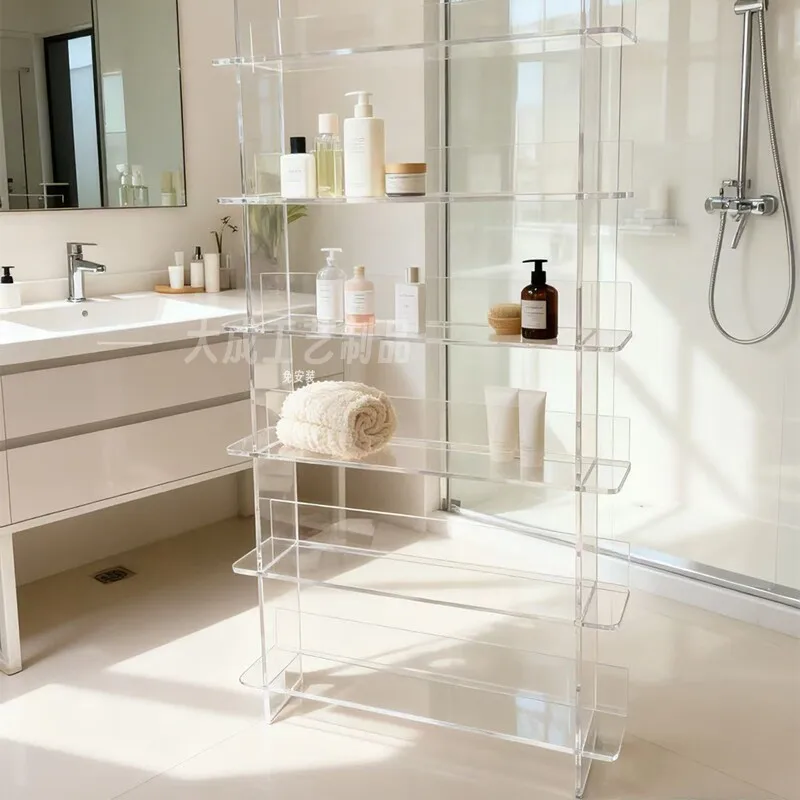 Bathroom rack, cosmetic storage display rack, bathroom floor display rack of the same style