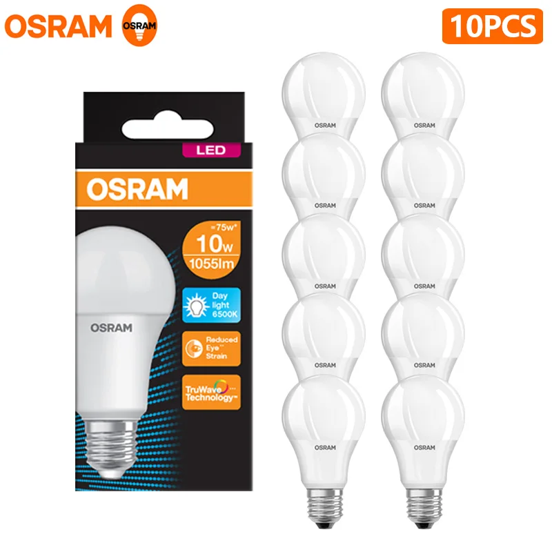 OSRAM Indoor Living Room Frosted White Light Bulbs LED Value Classic A Ball Lamp 10W E27 220V 2700K 4000K 6500K