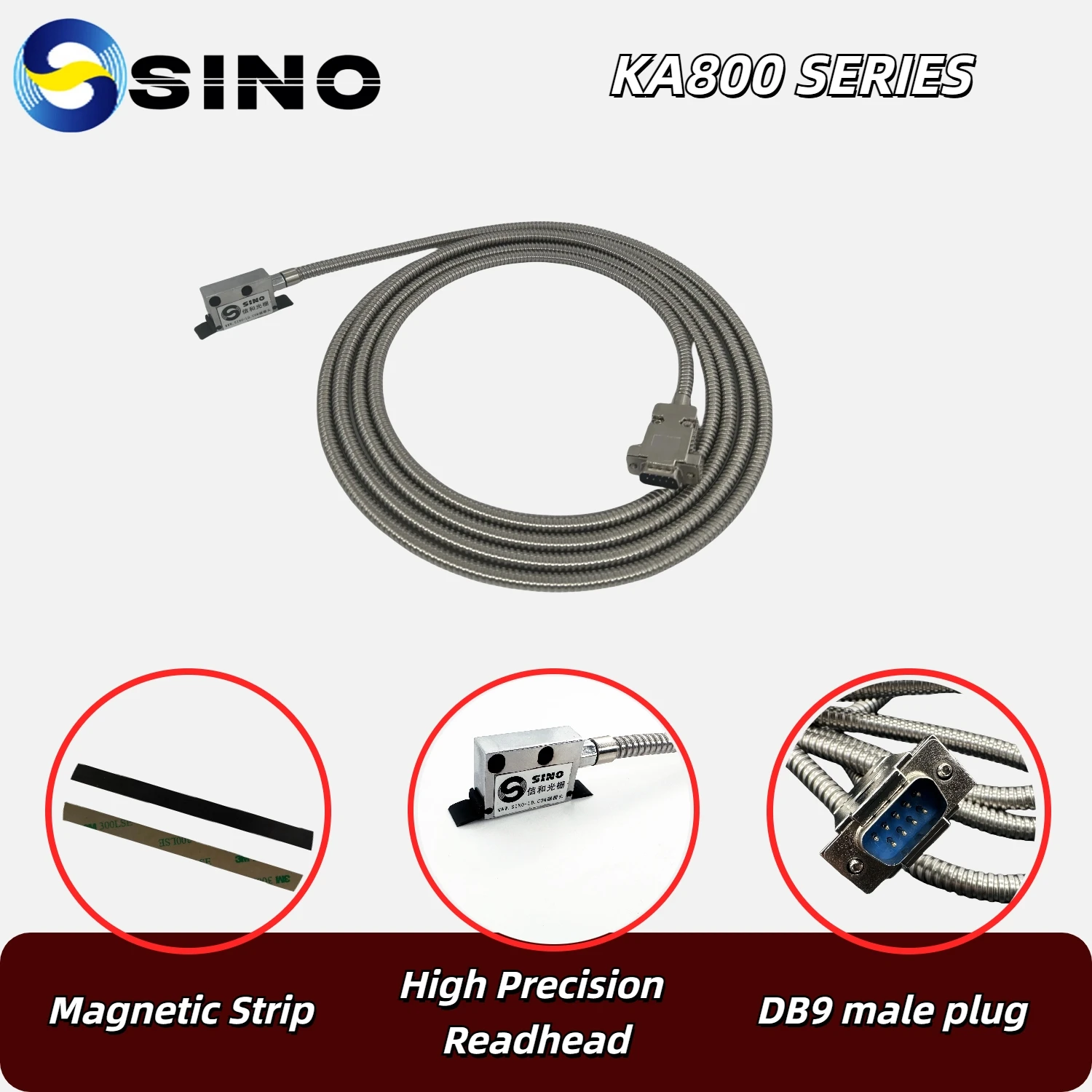 High Precision Linear Scale Ruler Non-contact Measurement System DRO For Small Micro Magnetic Grating Scale Magnetic Encoder