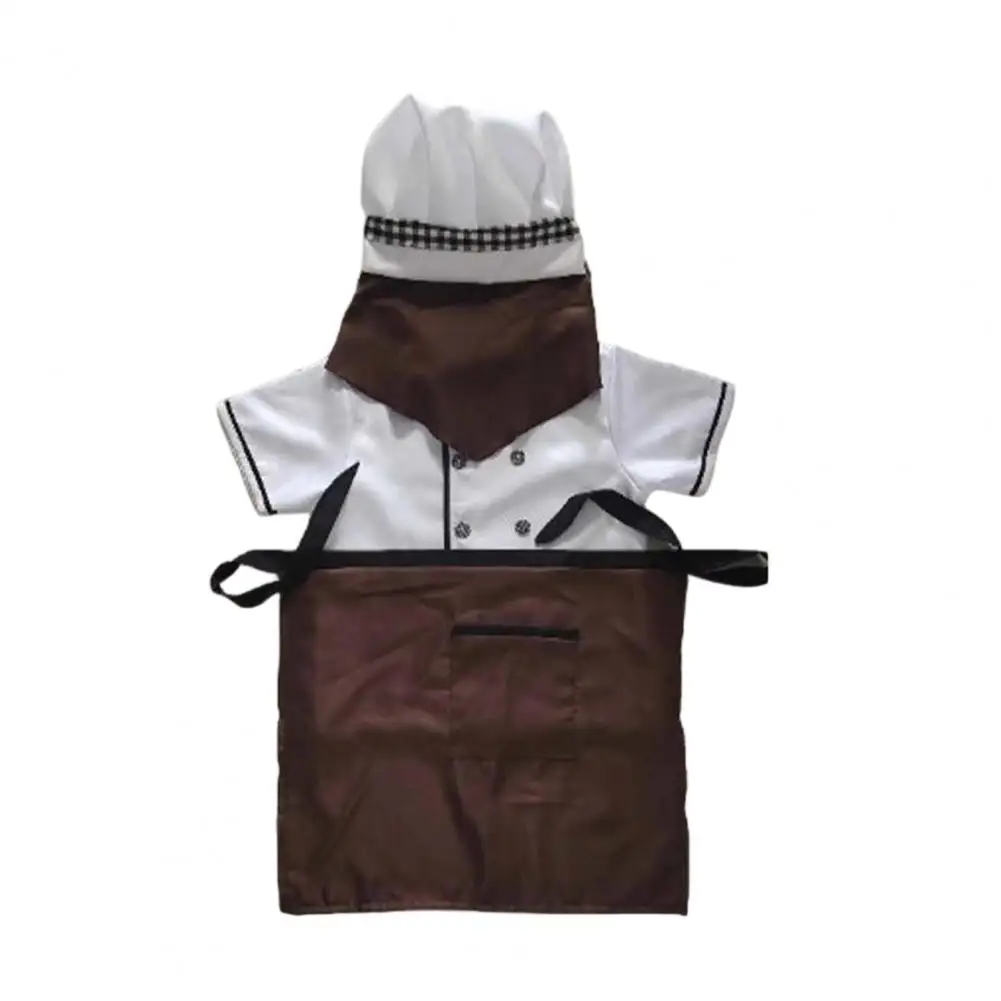 Children Baking Apron Hat Kids Chef Costume Set for Boys Girls Comfortable Cooking Outfit with Apron Hat Role Play for Kids’