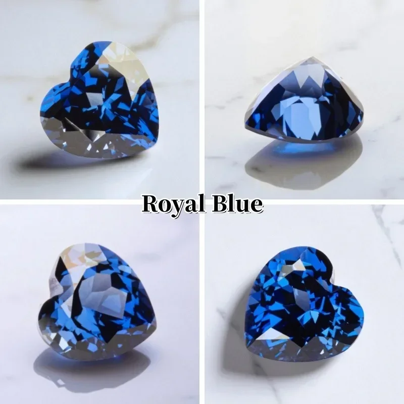 

TopLab Grown Sapphire Heart Cut Multiple Colors And Sizes DIY Jewelry Production Main Materials Selectable AGL Certificate