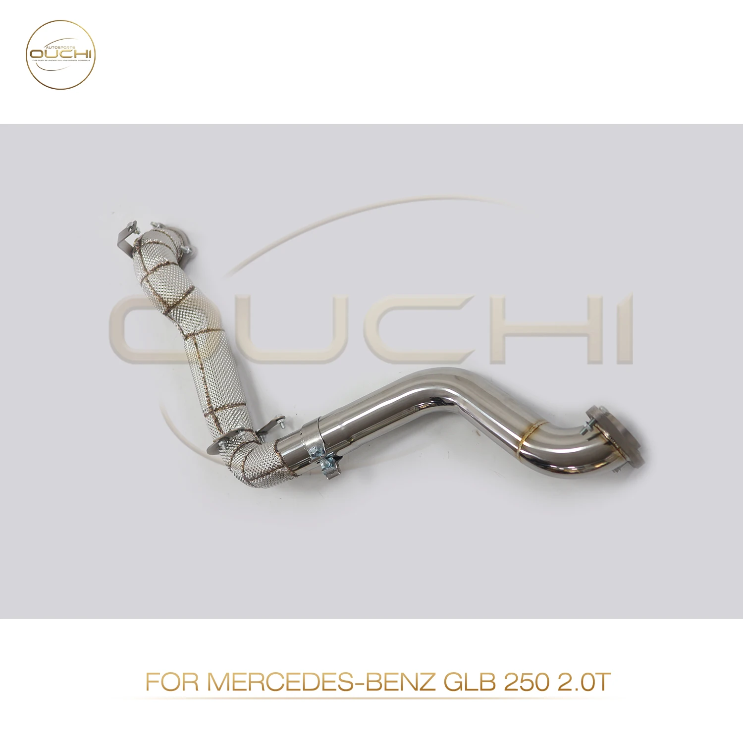 OUCHI Exhaust Downpipe For Mercedes Benz GLB 250 2.0T Exhaust Pipes Heat Shield Car Accessories