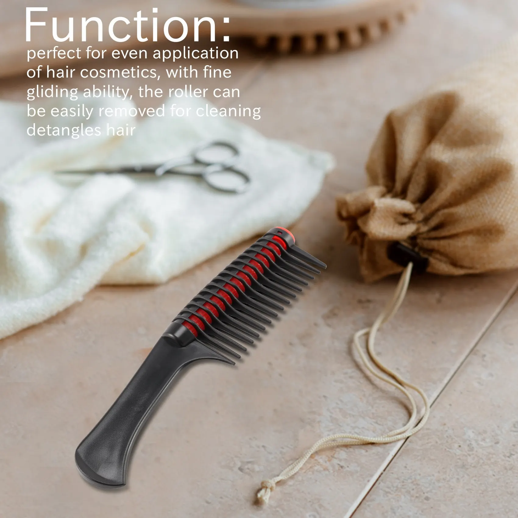 NEW 3 Pack Hair Comb, Comb Roller, Detangling Roller Comb Integrated Hair Roller Comb, Anti Splicing Comb for Salon Barber Hai