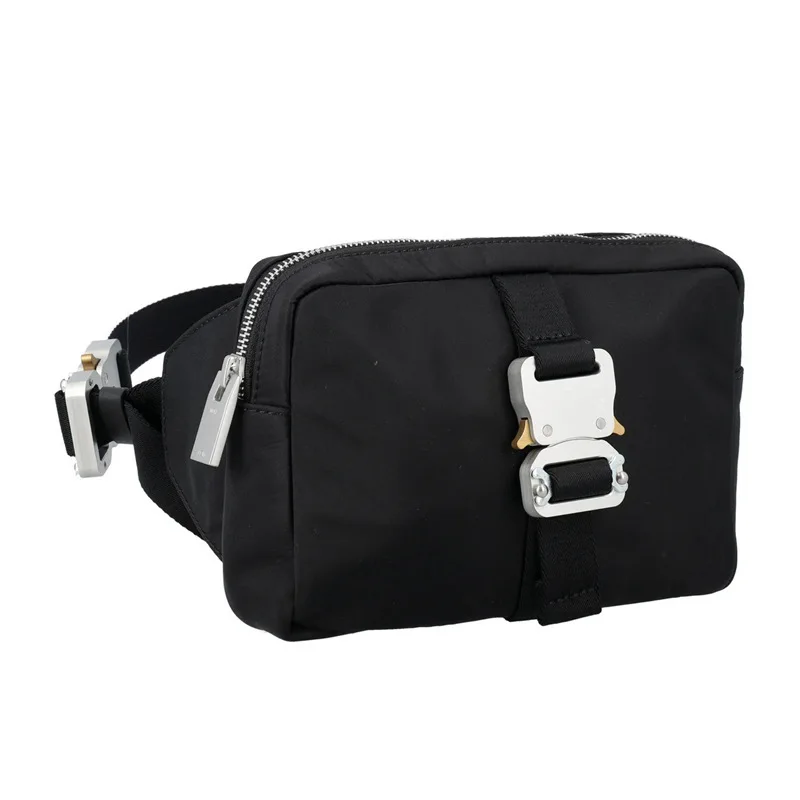 للجنسين نايلون أسود حقيبة كروسبودي 1017 ALYX 9SM نمط الخصر حقيبة موضة ملابس الشارع الرياضة في الهواء الطلق على ظهره مقاومة للماء