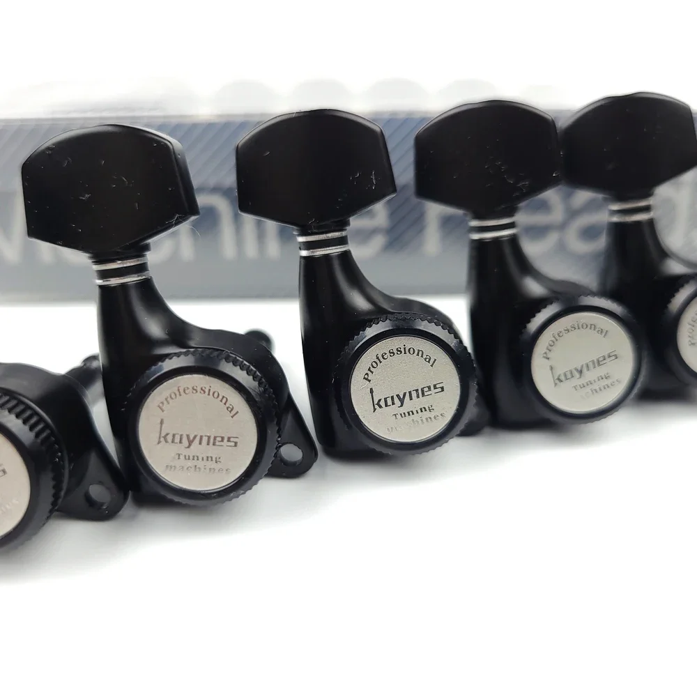 1 Set Guitar Locking Tuners Electric Guitar Machine Heads Tuners Lock String Tuning Pegs Black 【Made in Korea】