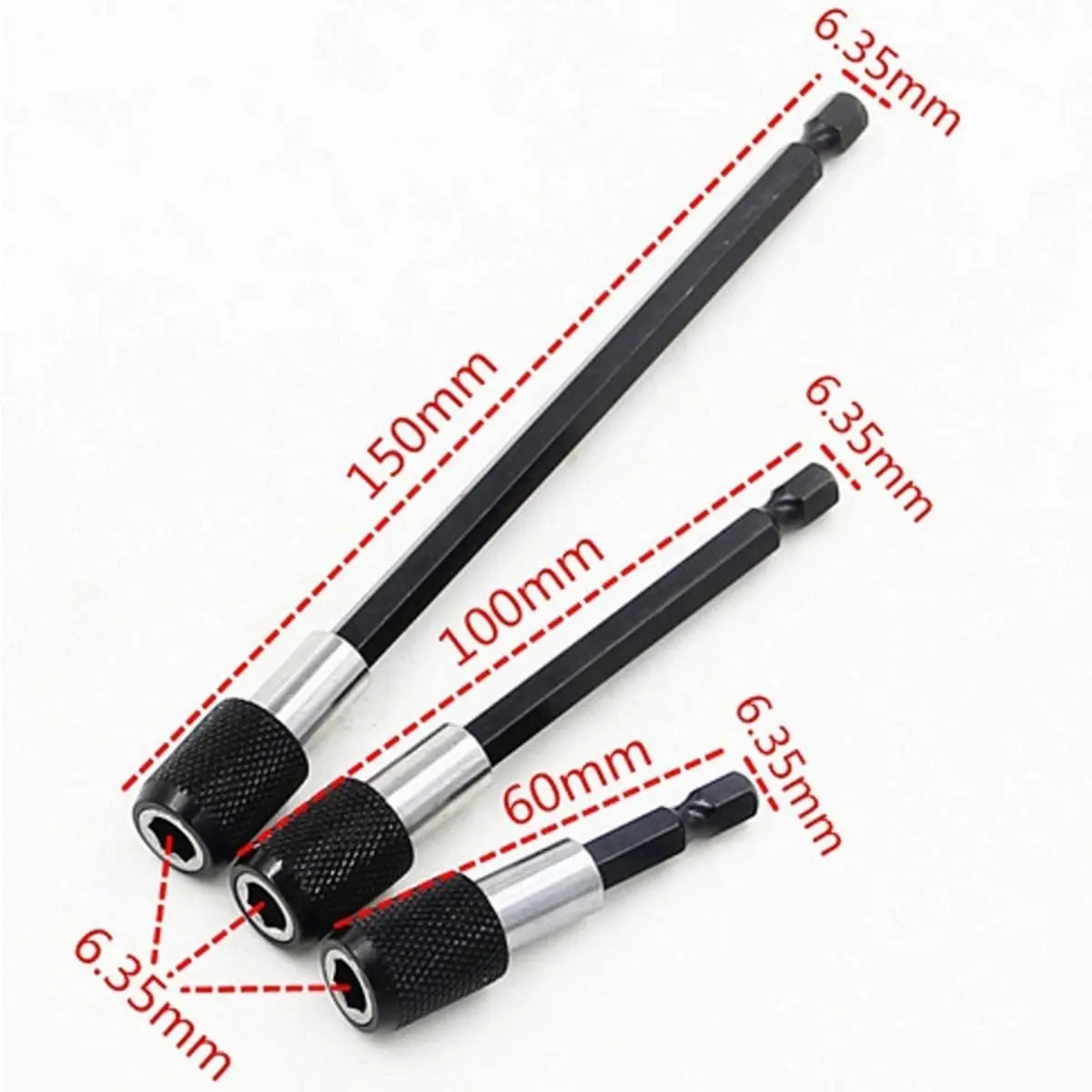14 Set 1/4 "Lục Giác Từ Tác Động Vít Giá Đỡ Mở Rộng Linh Hoạt Trục Bit Vít Bộ Máy Khoan Công Suất dụng Cụ Cầm Tay