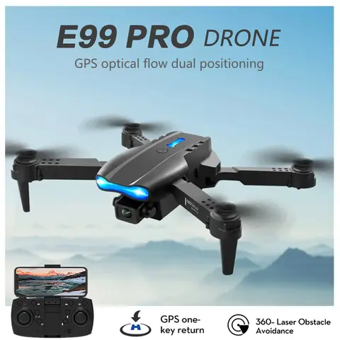 2024 E99 Drone 4K HD Dual Camera 360° Laser Obstacle Avoidance Brushless Motor GPS Return Parking Apron RC Quadcopter Drone Toys