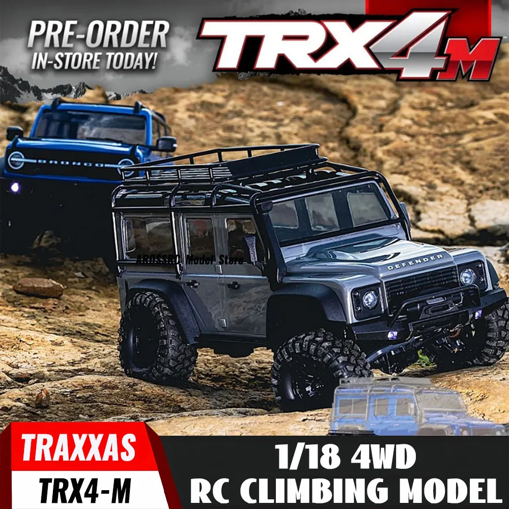 Traxxas 1/18 Mini TRX4M 4DW RC samochód Land Rover Lima RC elektryczny pojazd wspinaczkowy 97054-1 zabawki dla dzieci