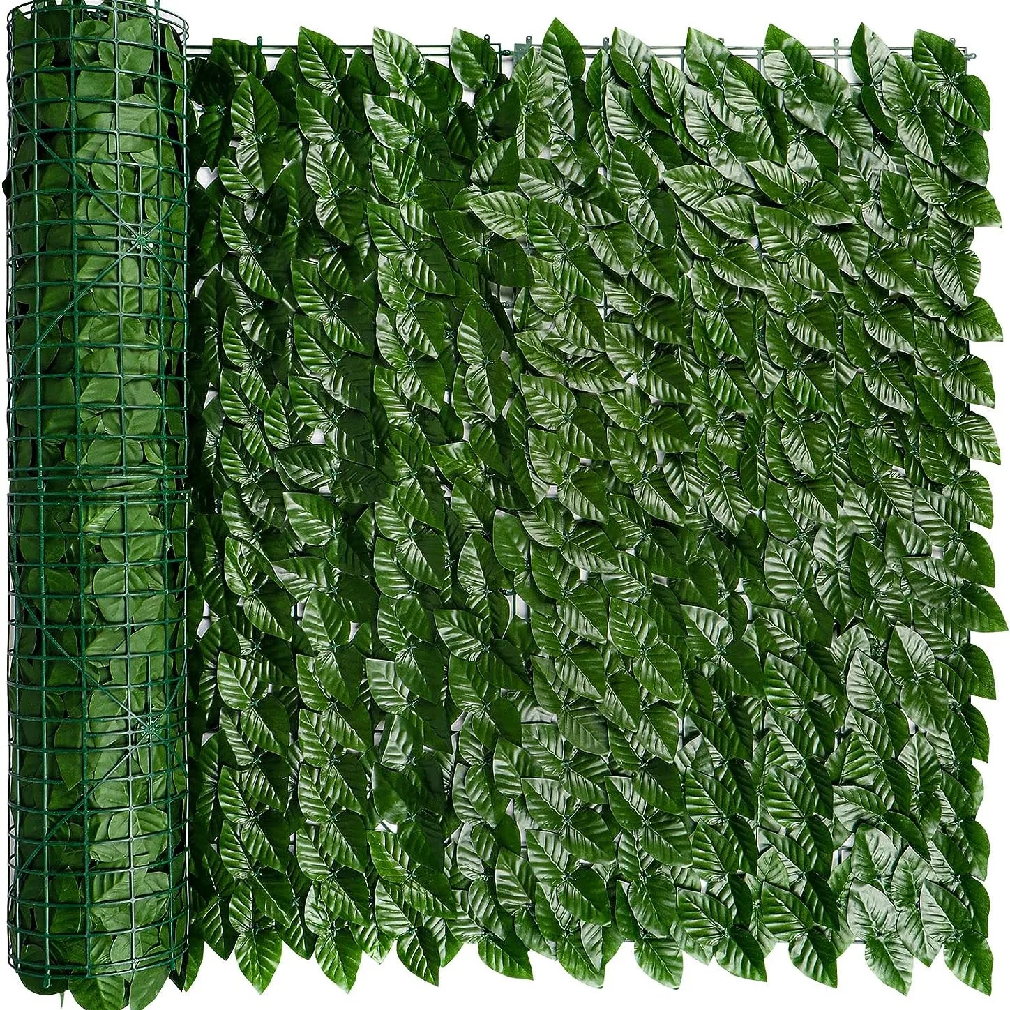 Tela de parede de cerca de privacidade de hera artificial 20x118in/50x300cm, cenário de vegetação falsa hera folha de videira hedge
