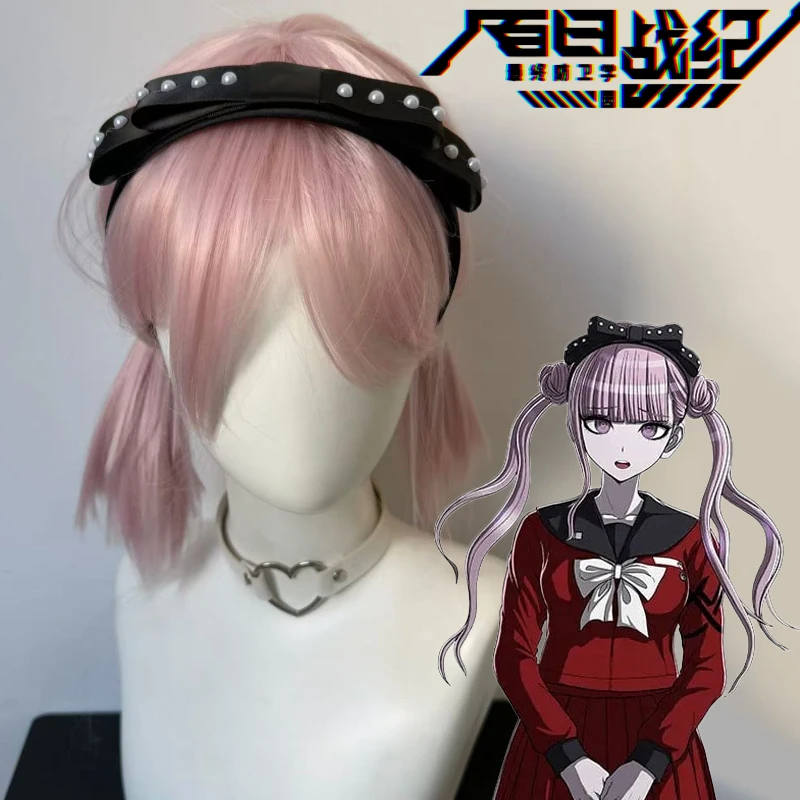 

Game The Hundred Line Last Defense Academy Tsukumo Kako Cosplay Headwear Ribbon Bow Gothic Headband Hairhoop Girl Hair Accessory