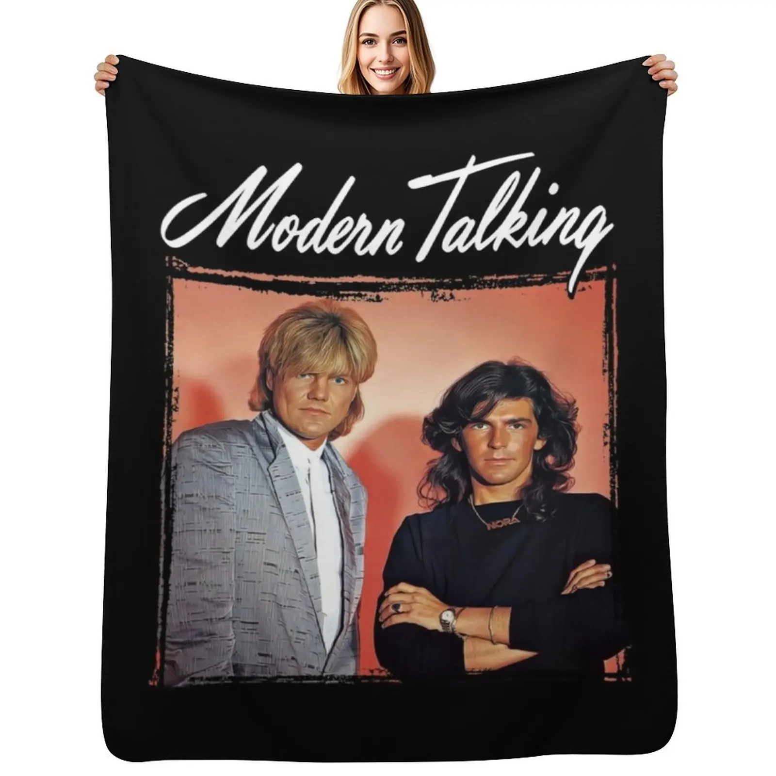 Retro Modern Talking Special Design Throw Blanket Warm Sofas Personalized Gift Soft Plush Plaid Plush Blankets