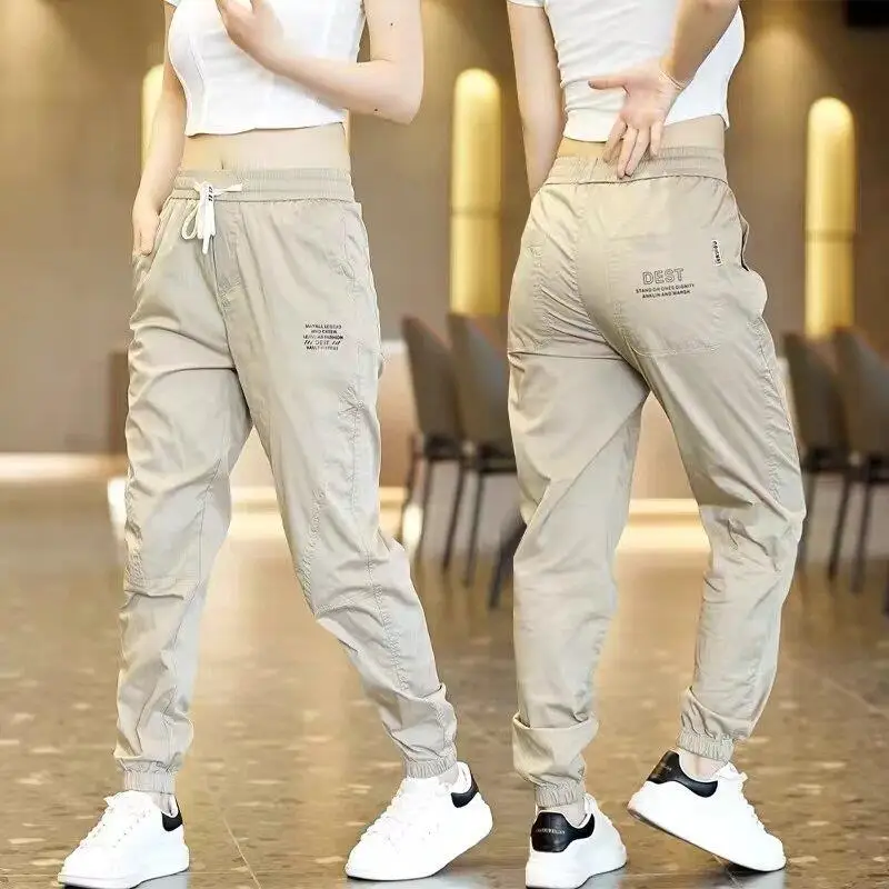 Men's Casual Workwear Pants Thin Sporty Loose Fit Spring Autumn Construction Workers Trousers Breathable Quick Dry Wear Resis...