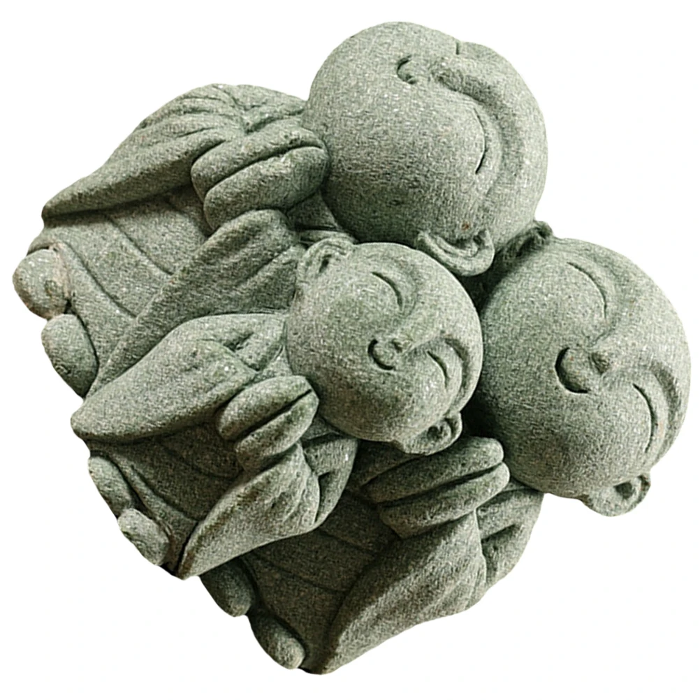 

Stone Maitreya Buddha Ornaments Zen Decor Craft Adornment Tea Table Pet Statue Lucky Shaped Traditional Small Desktop Novelty
