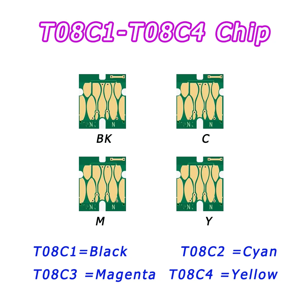 T08C T08D Ink Cartridge Chip for EPSON WorkForce AM C4000 AM C5000 AM C6000 printer Cartridge Chip T08C1-T08C4 T08D1-T08D4