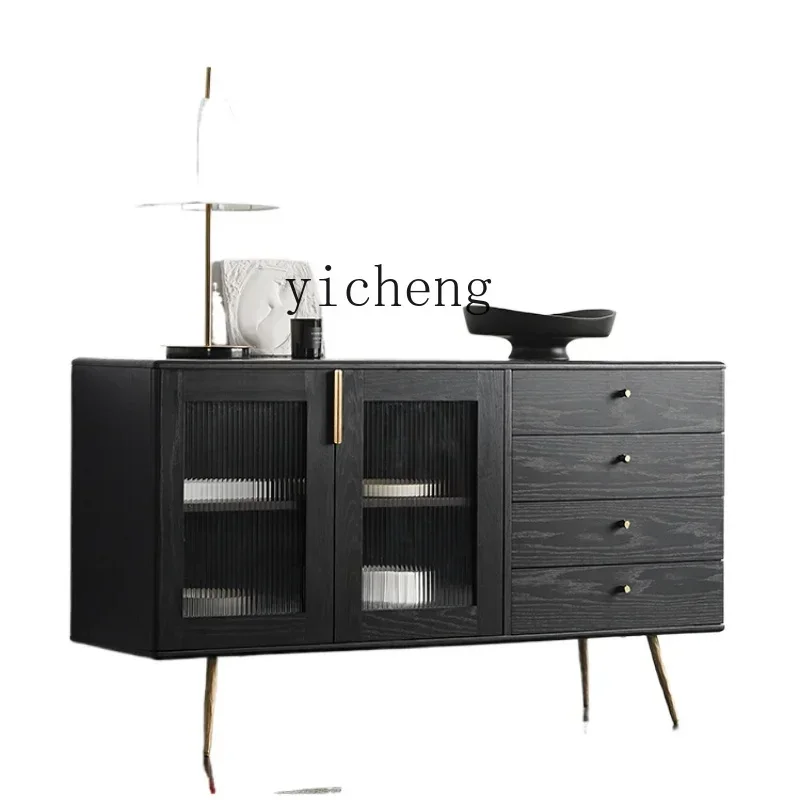 

ZK solid wood dining side cabinet multi-functional locker modern simple living room tea light luxury decorative cabinet