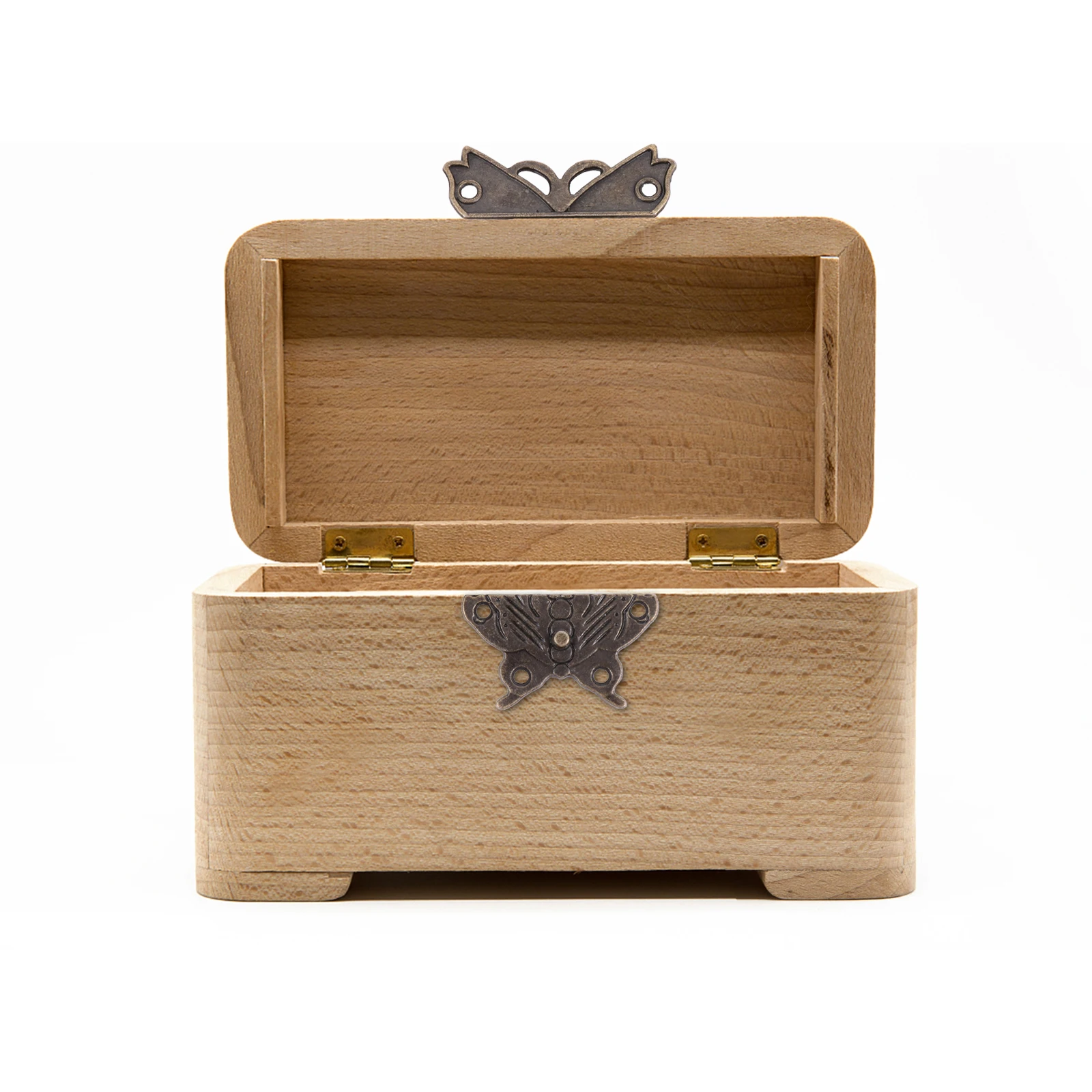 

Butterfly Buckle Retro Latch Wooden Case Concealed Lock Hasp Vintage Style Shape