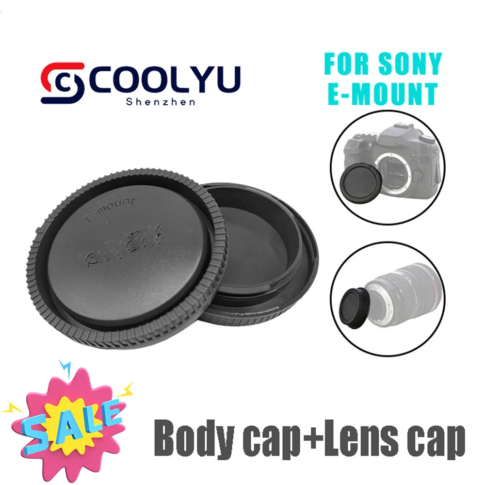 Rear Lens Cover+Camera Body Cap Anti-Dust for Sony E Mount NEXC3/5/5N/6/7 A7 A7II A7s a9 a7r3 A7r4 A3000 a5100 A6000 a6300 a6500