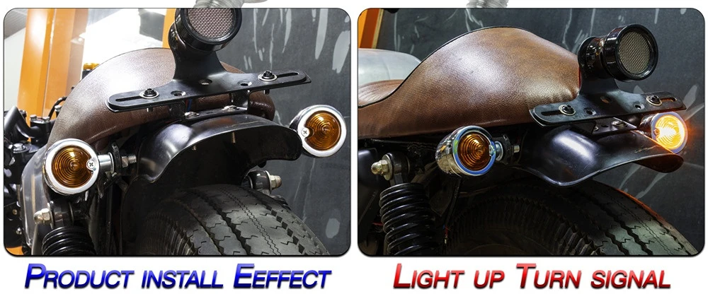 2pcs Bullet Motorcycle Turn Signal Light Indicator Blinker Retro Lamp for Harley Davidson Honda Yamaha Bobber Chopper