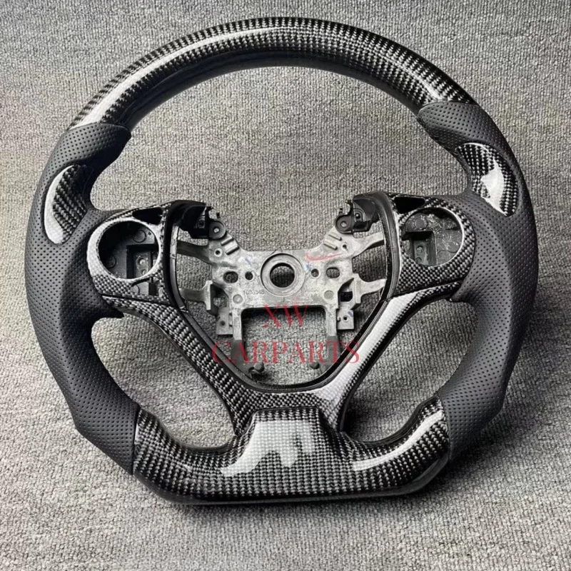 

Индивидуально подходит для Honda CR-V CRV 2012, 2013, 2014, 2015, черный перфорированный кожаный руль из углеродного волокна