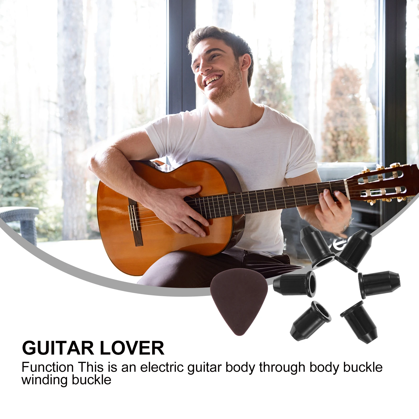 

Buckle Electric Guitar String Accessories Ferrule Alloy Through Body