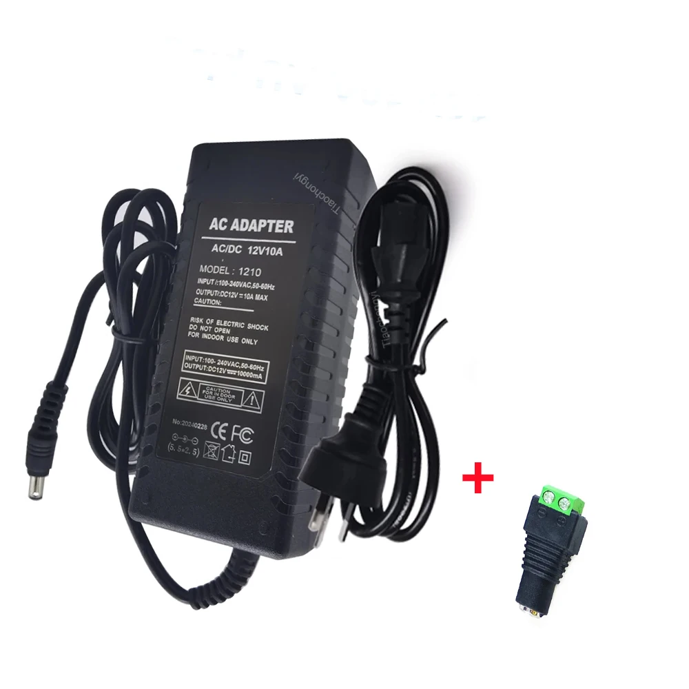 Imagem -02 - Transformador Adaptador de Alimentação Fita Led 12v 10a 10 Amp 120w dc ue Eua Reino Unido au