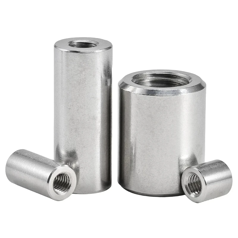 M10 M12 M14 M16 M20 304 Stainless Steel Extend Long Lengthen Round Coupling Nut Sleeve Tubular Nuts Joint Sleeve Nuts image 2